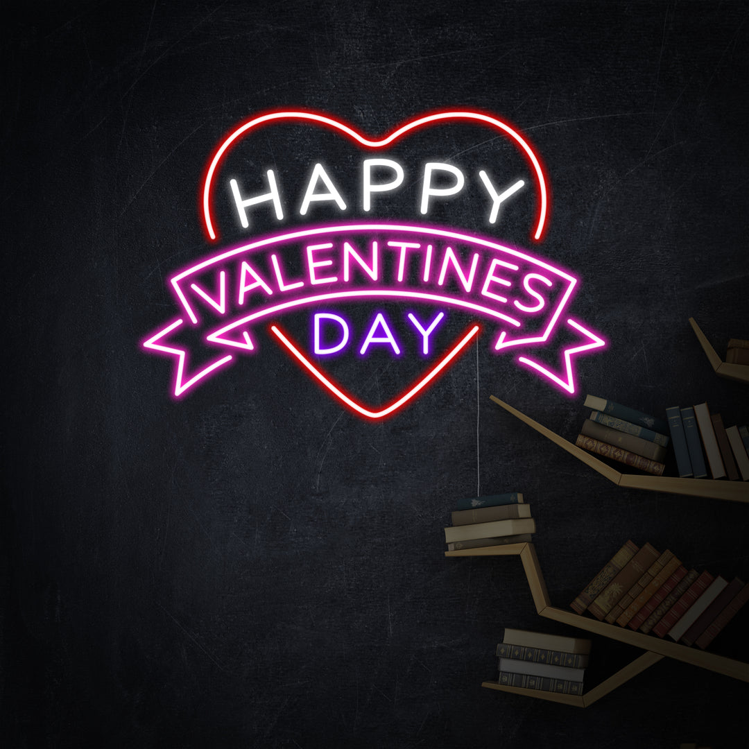 "Happy Valentines Day" Insegna al neon