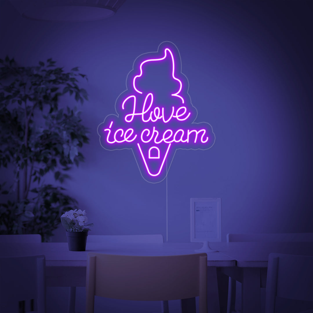 "Have Ice Cream" Insegna al neon