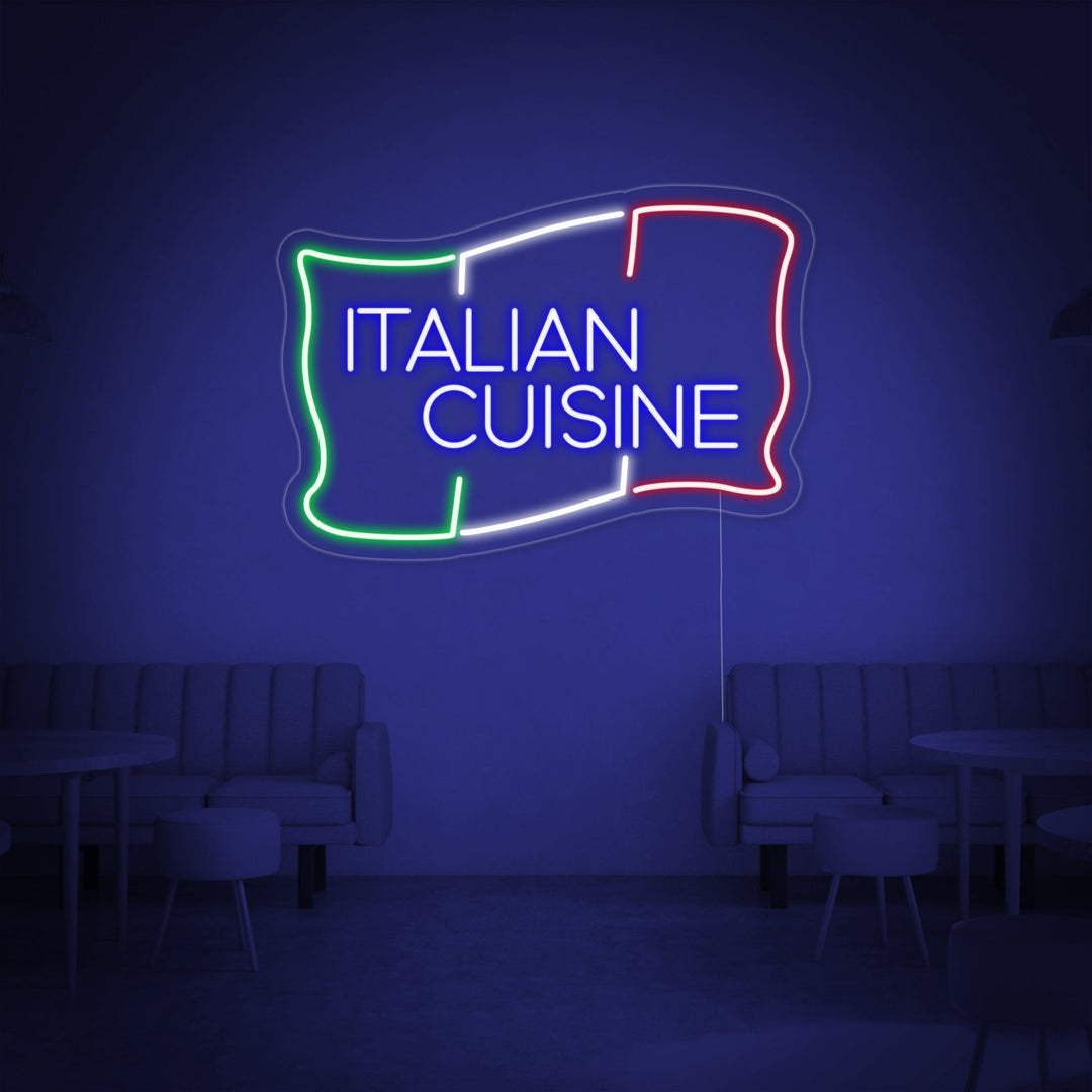 "ITALIAN CUISINE" Insegna al neon