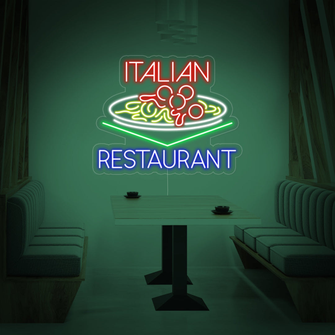 "ITALIAN RESTAURANT" Insegna al neon