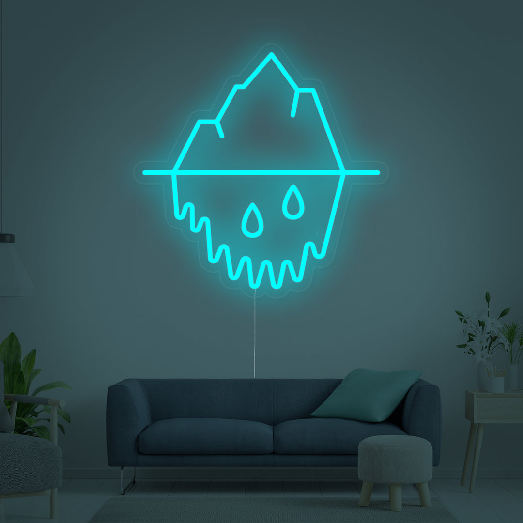 "Iceberg Che Gocciola" Insegna al neon