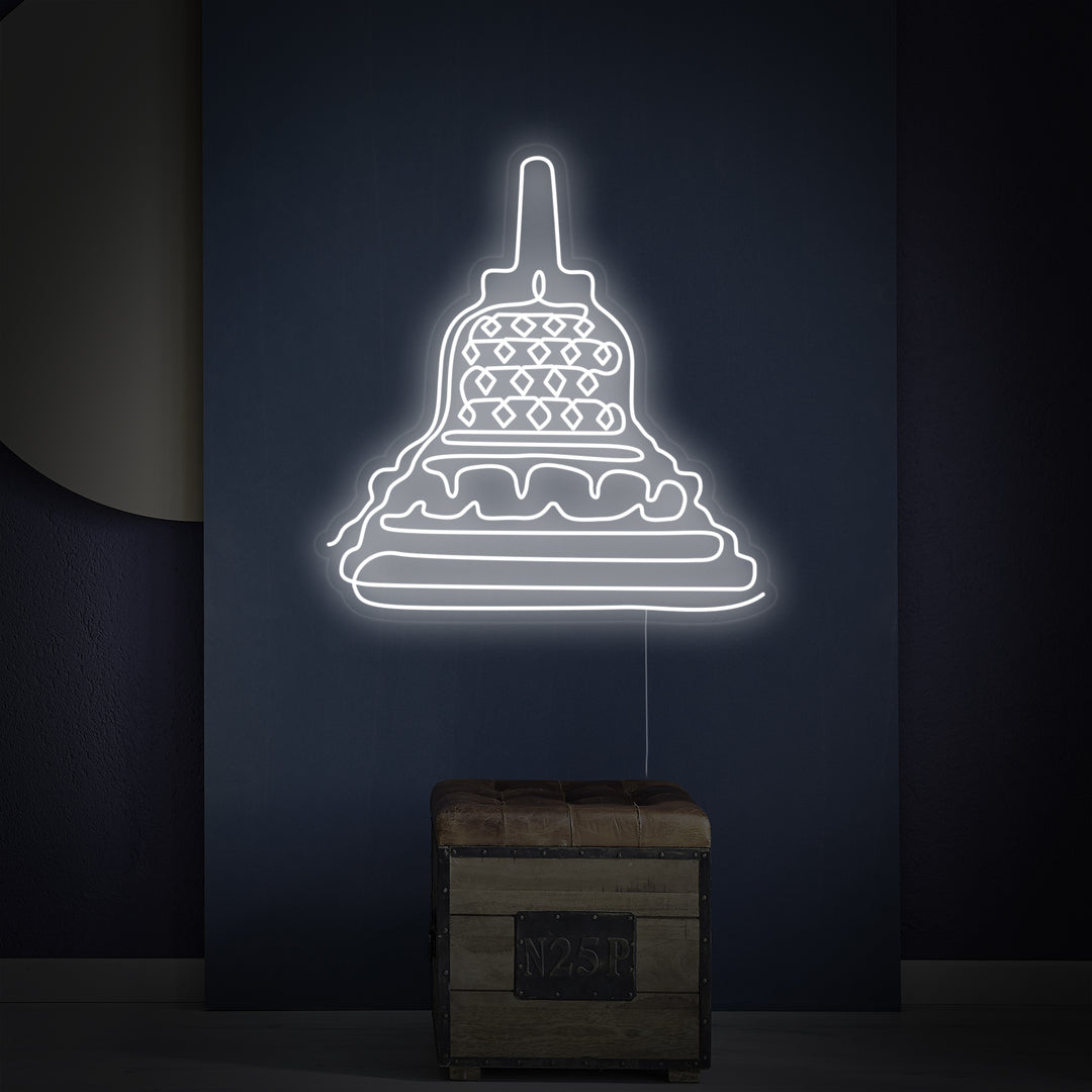 "Tempio Di Borobudur In Indonesia" Insegna al neon