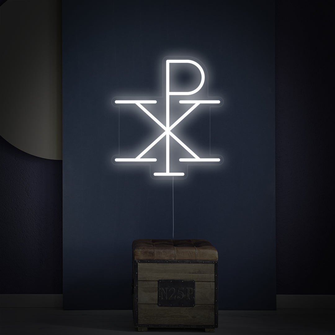 "Gesù Monogramma Di Cristo Chi Rho" Insegna al neon