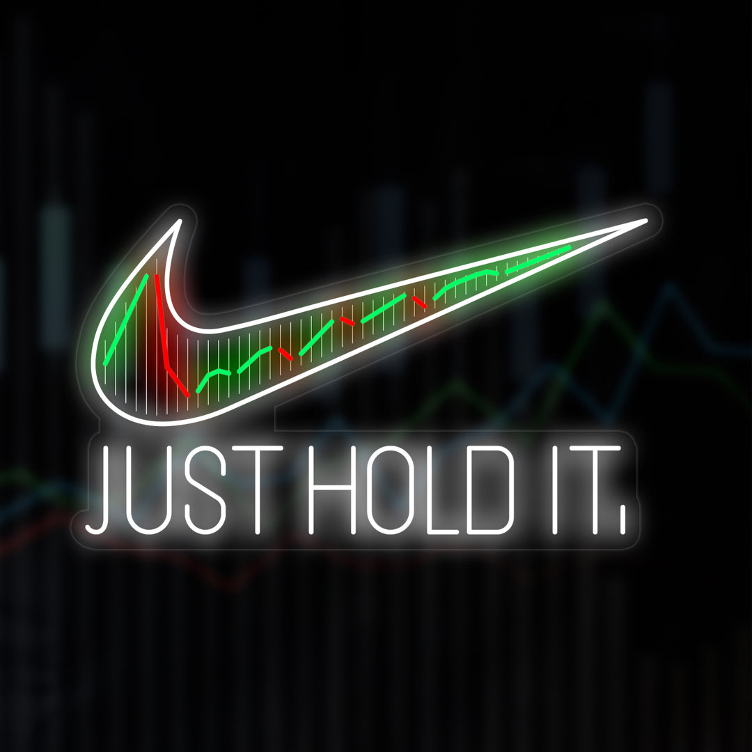 "Just Hold It Logo Sportivo" Insegna al neon