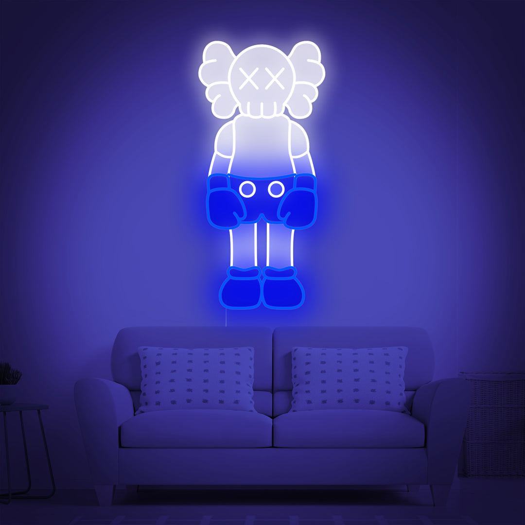 "KAWStampato UV, Anime" Insegna al neon