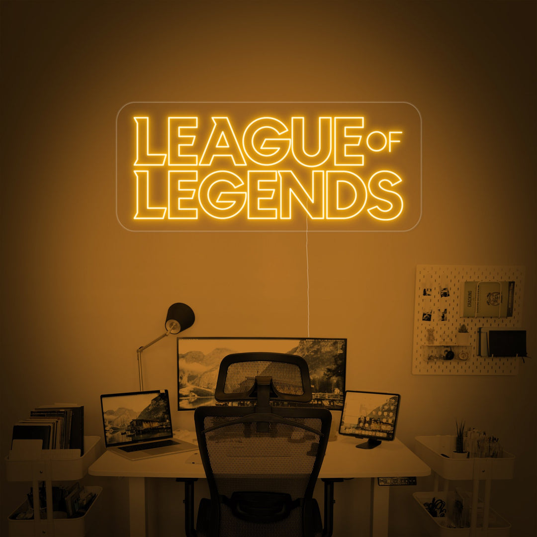 "League of Legends, Arredamento Per Sala Giochi" Insegna al neon