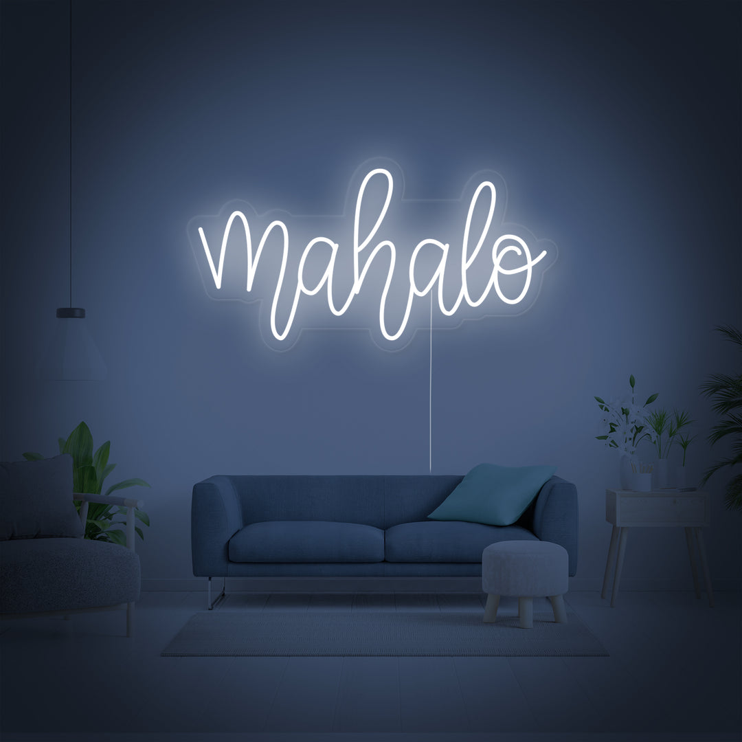 "Mahalo Hawaiian Thank You" Insegna al neon