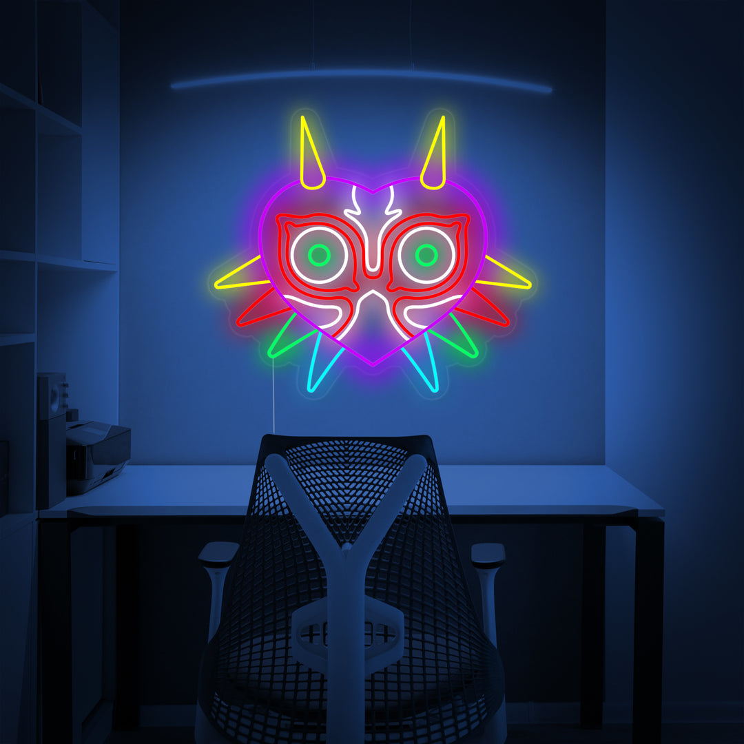 "Maschera Di Majoras" Insegna al neon