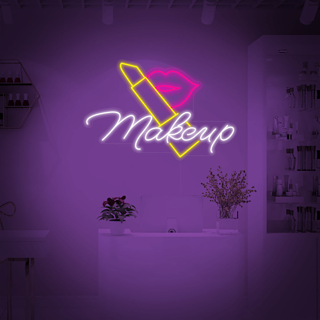 "Make up, Rossetto" Insegna al neon