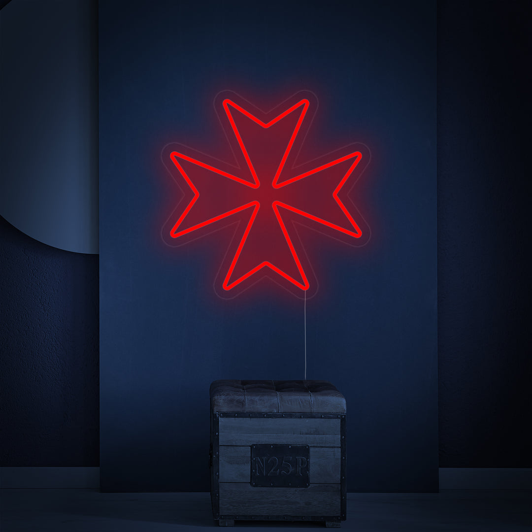 "Croce Maltese" Insegna al neon