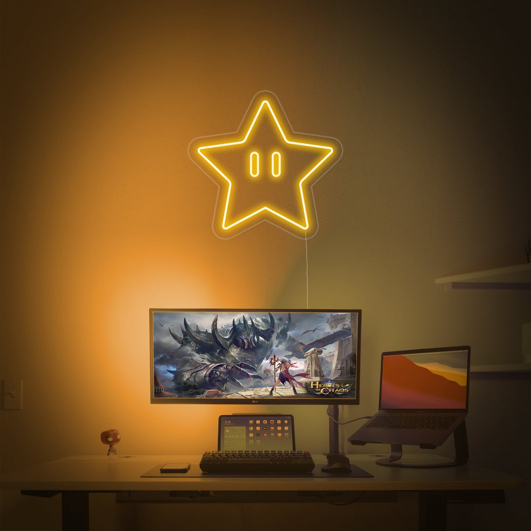 "Stella, Decorazione Per Sala Giochi" Insegna al neon