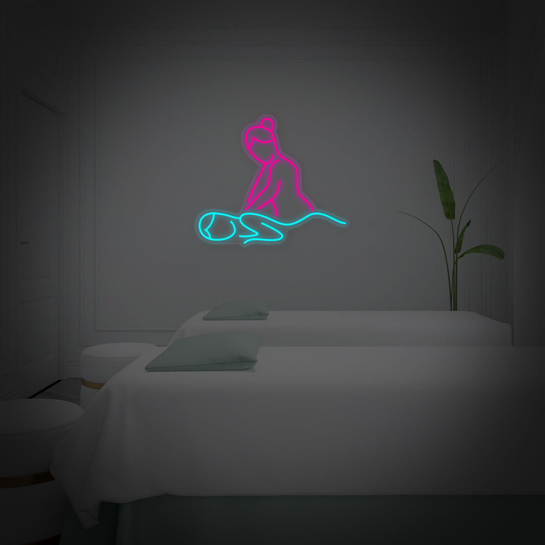 "Massaggio Tailandese Per La Cura Della Pelle" Insegna al neon