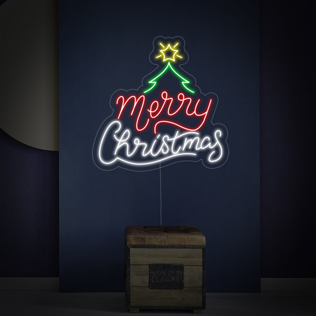 "Merry Christmas" Insegna al neon