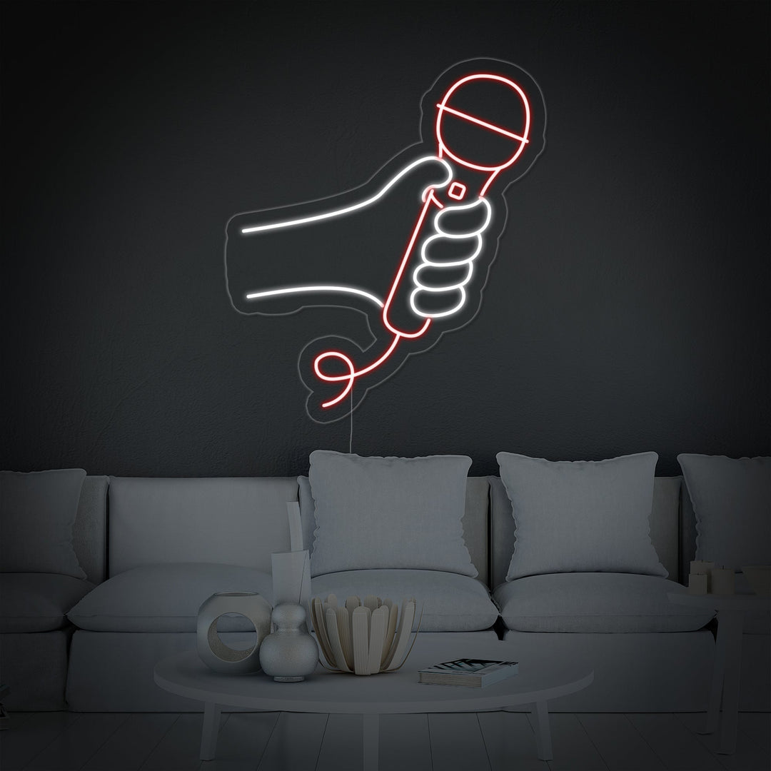"Microfono Karaoke" Insegna al neon