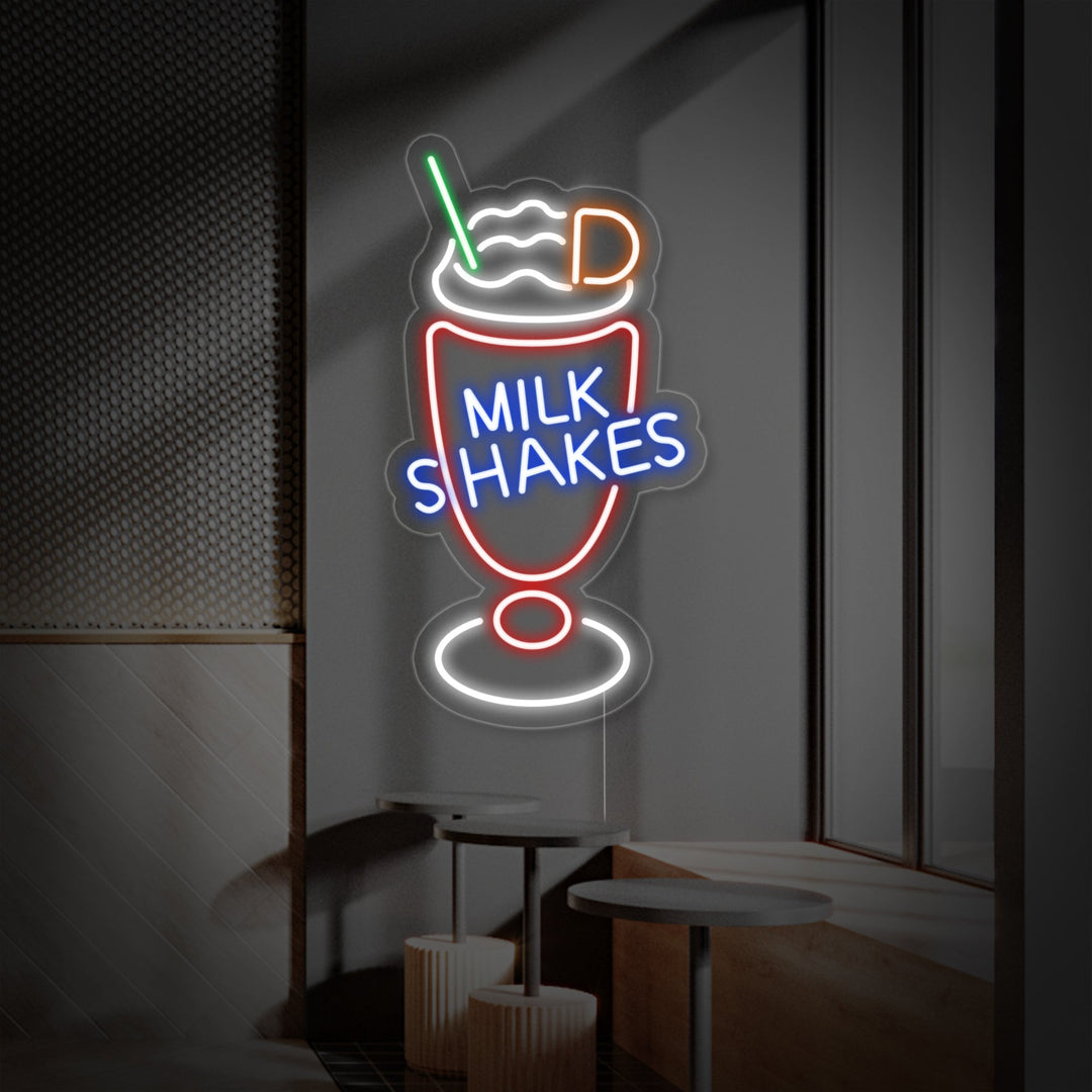 "Milk Shakes" Insegna al neon