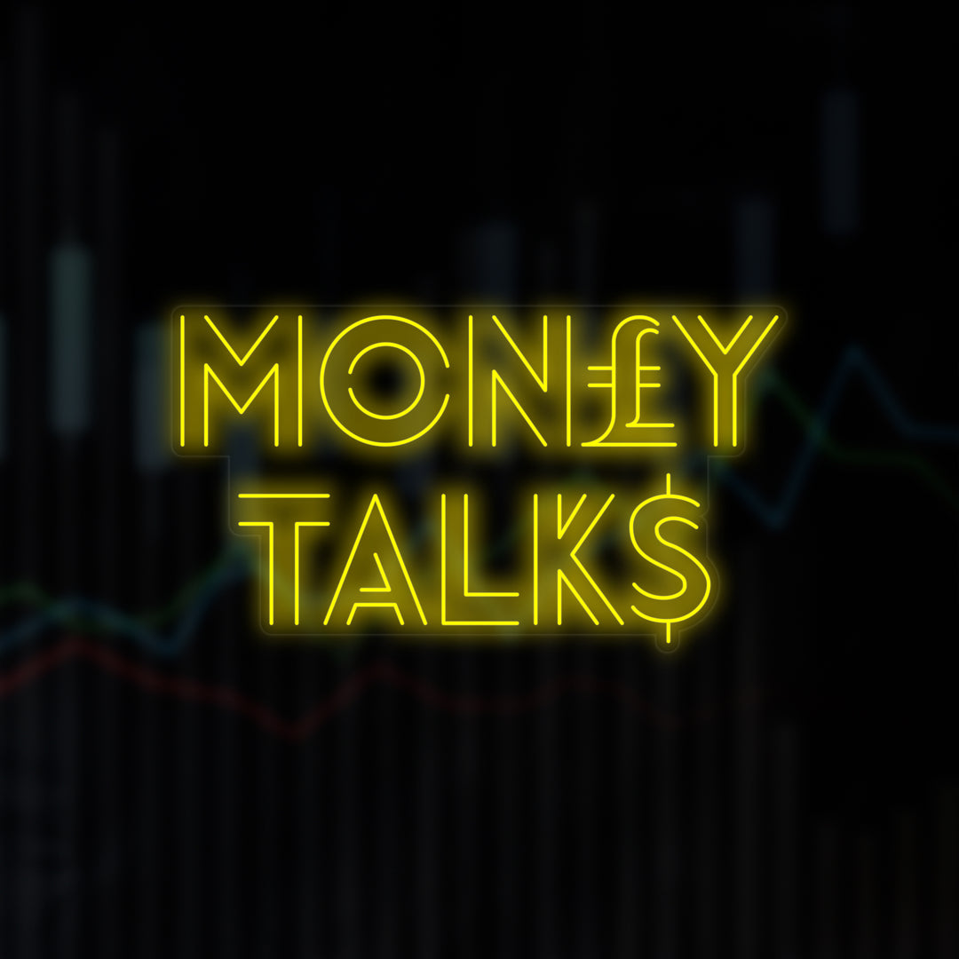 "Money Talks" Insegna al neon