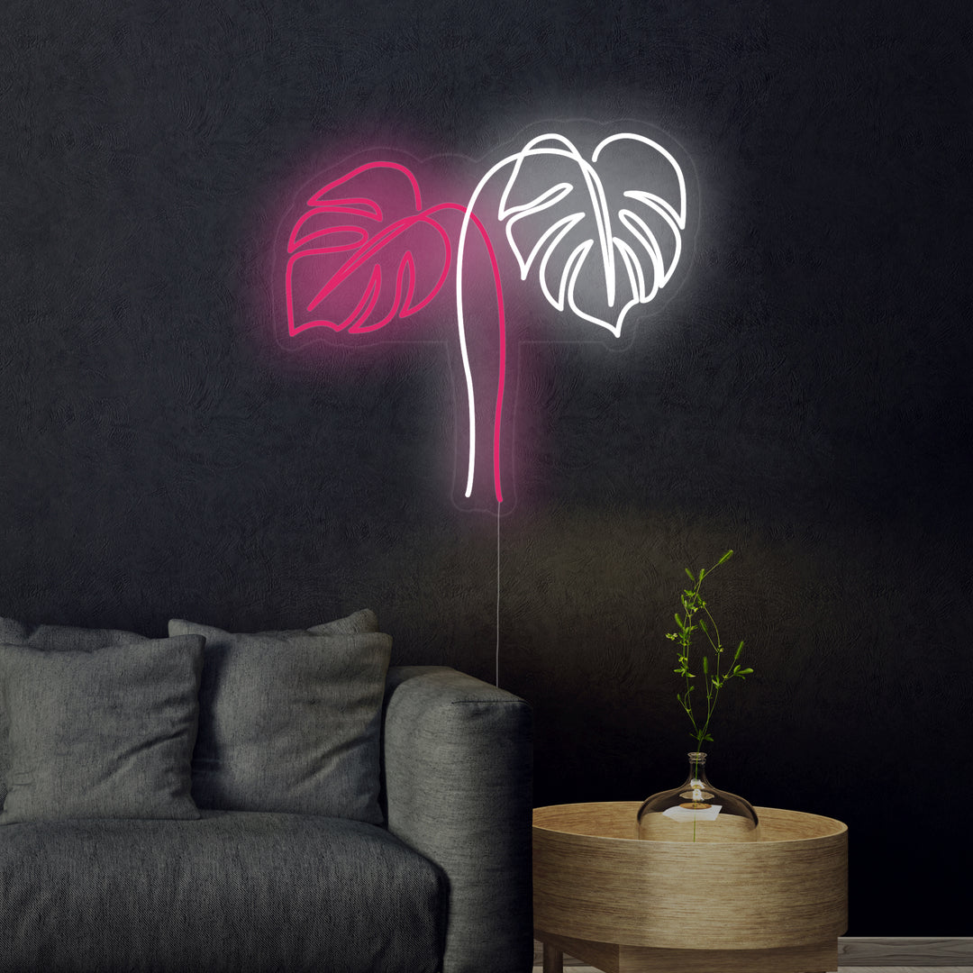 "Foglie Di Monstera" Insegna al neon