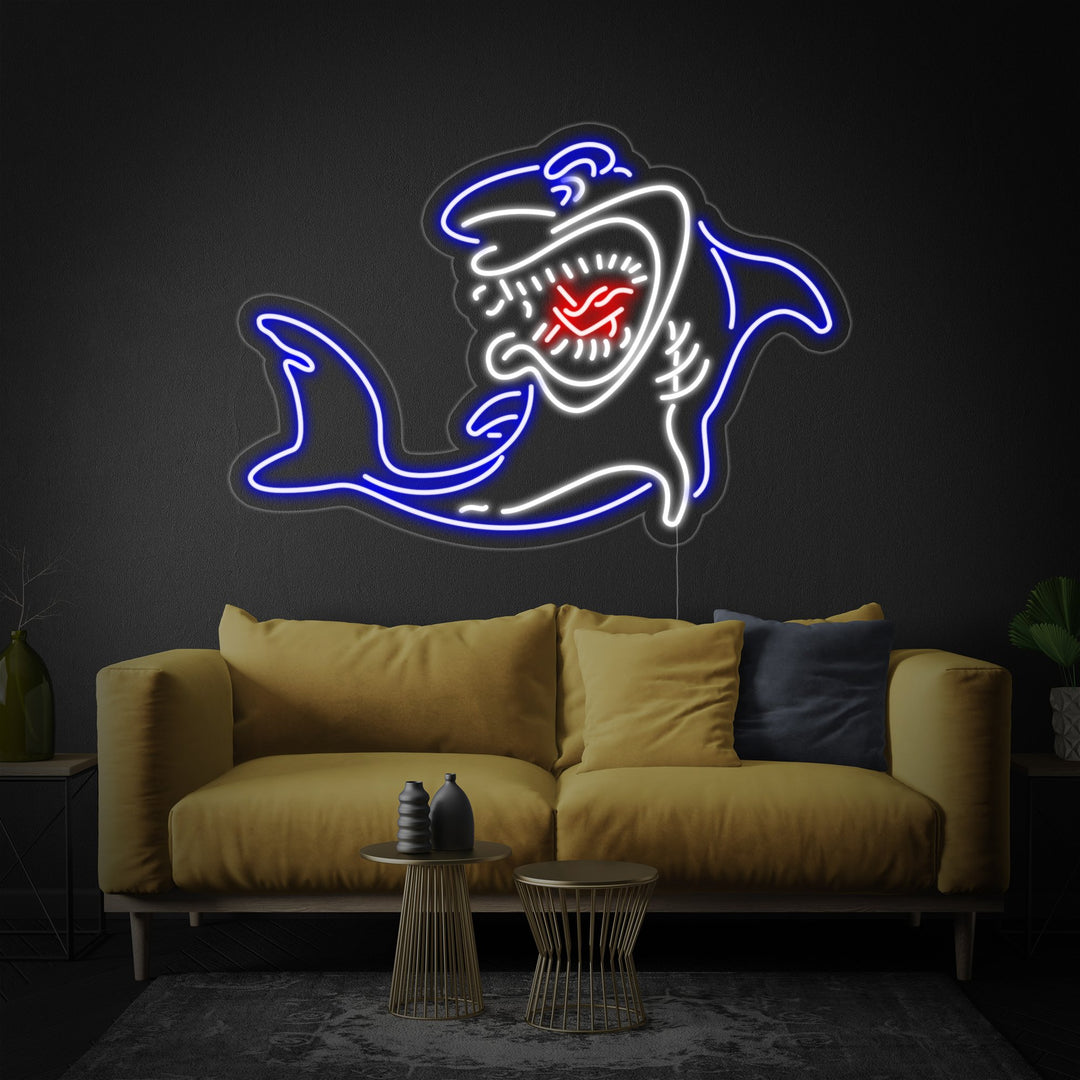 "Squalo, Vita Marina, Specie Di Squali" Insegna al neon