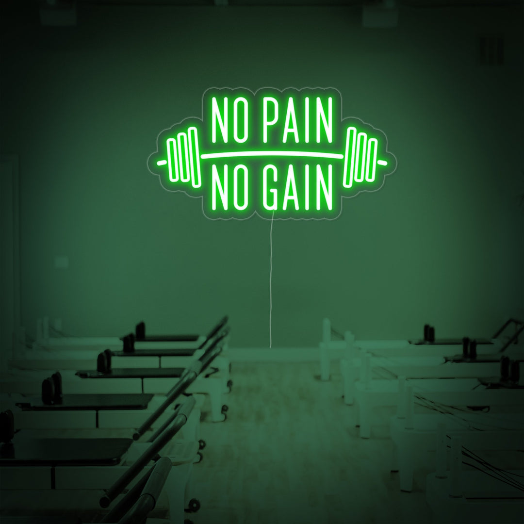 "No Pain No Gain, Arredamento Palestra, Citazioni Palestra, Citazioni Fitness, Citazioni Allenamento" Insegna al neon