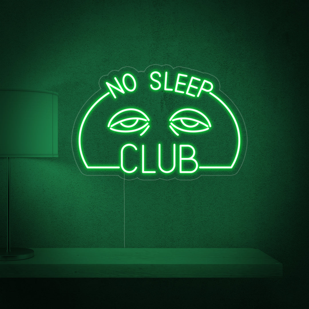 "No Sleep Club" Insegna al neon