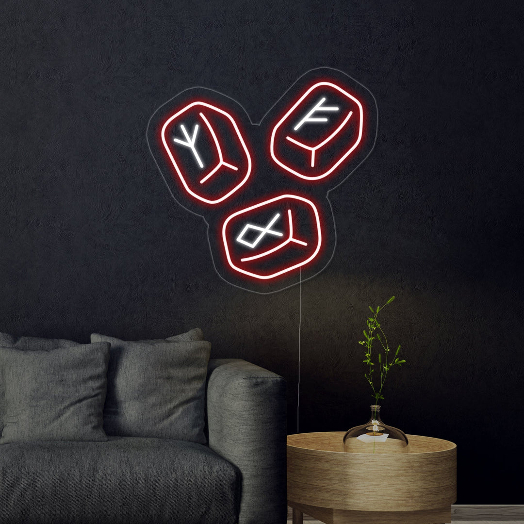 "Pietre Runiche Nordiche" Insegna al neon