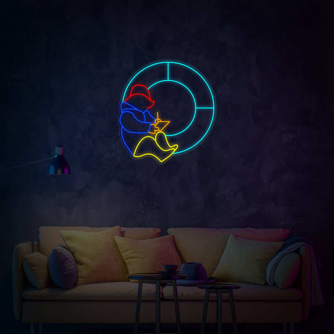 "Orso PDT" Insegna al neon