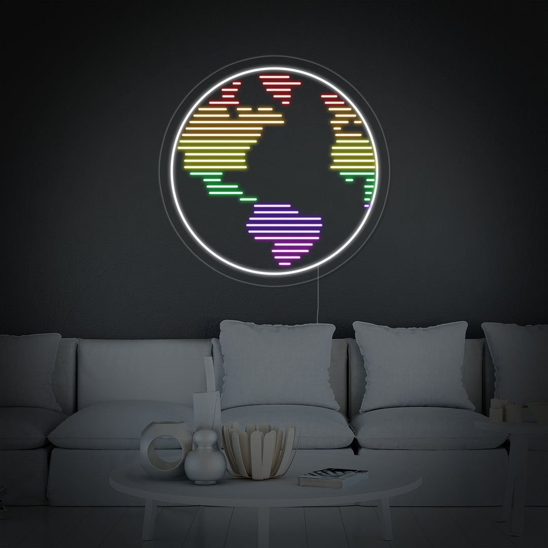 "Pianeta, Terra" Insegna al neon