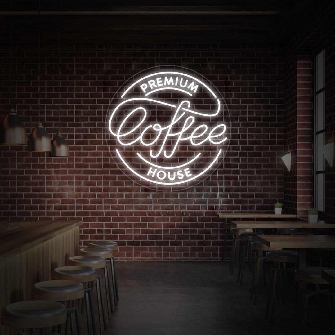 "Premium Coffee House" Insegna al neon