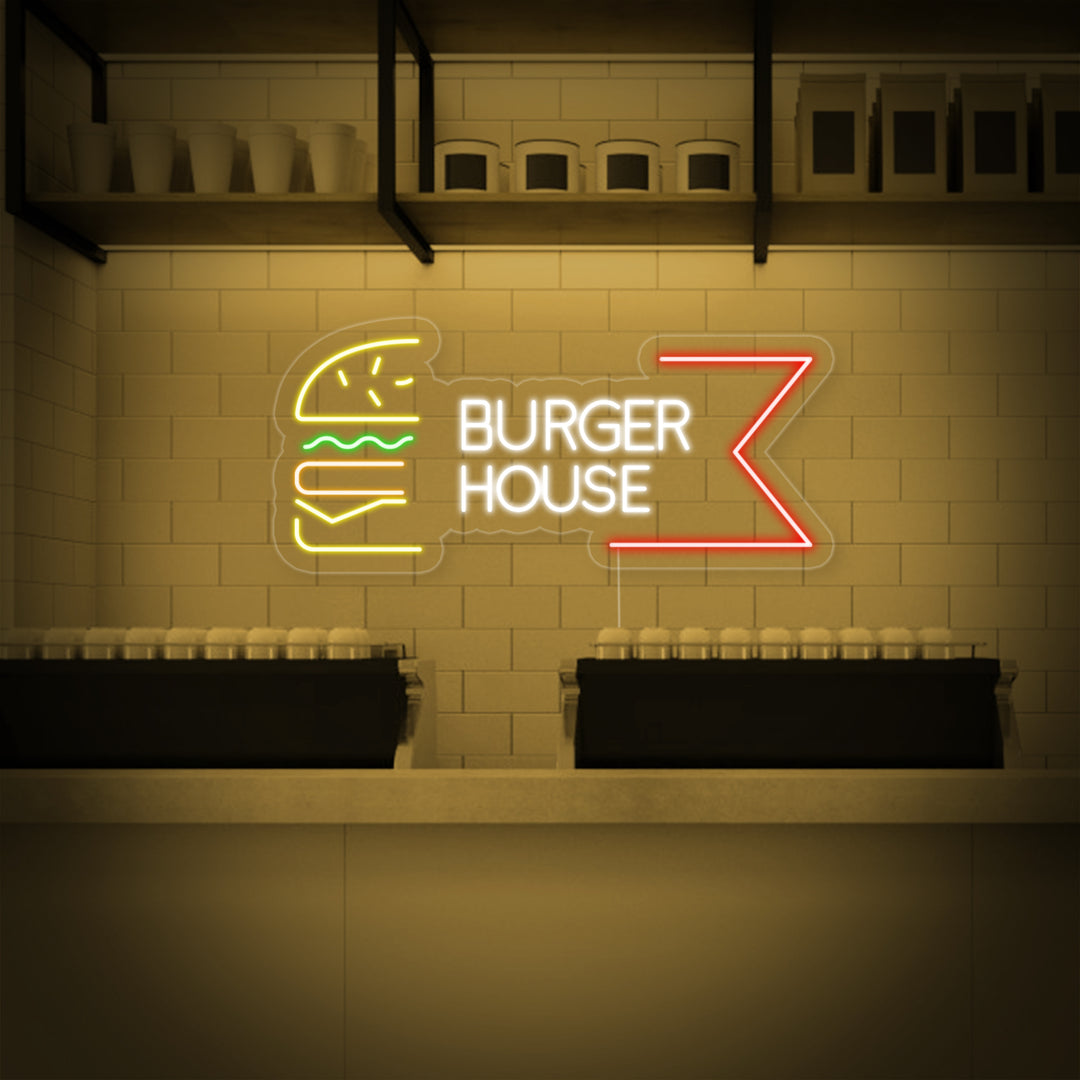 "Ristorante Burger House" Insegna al neon