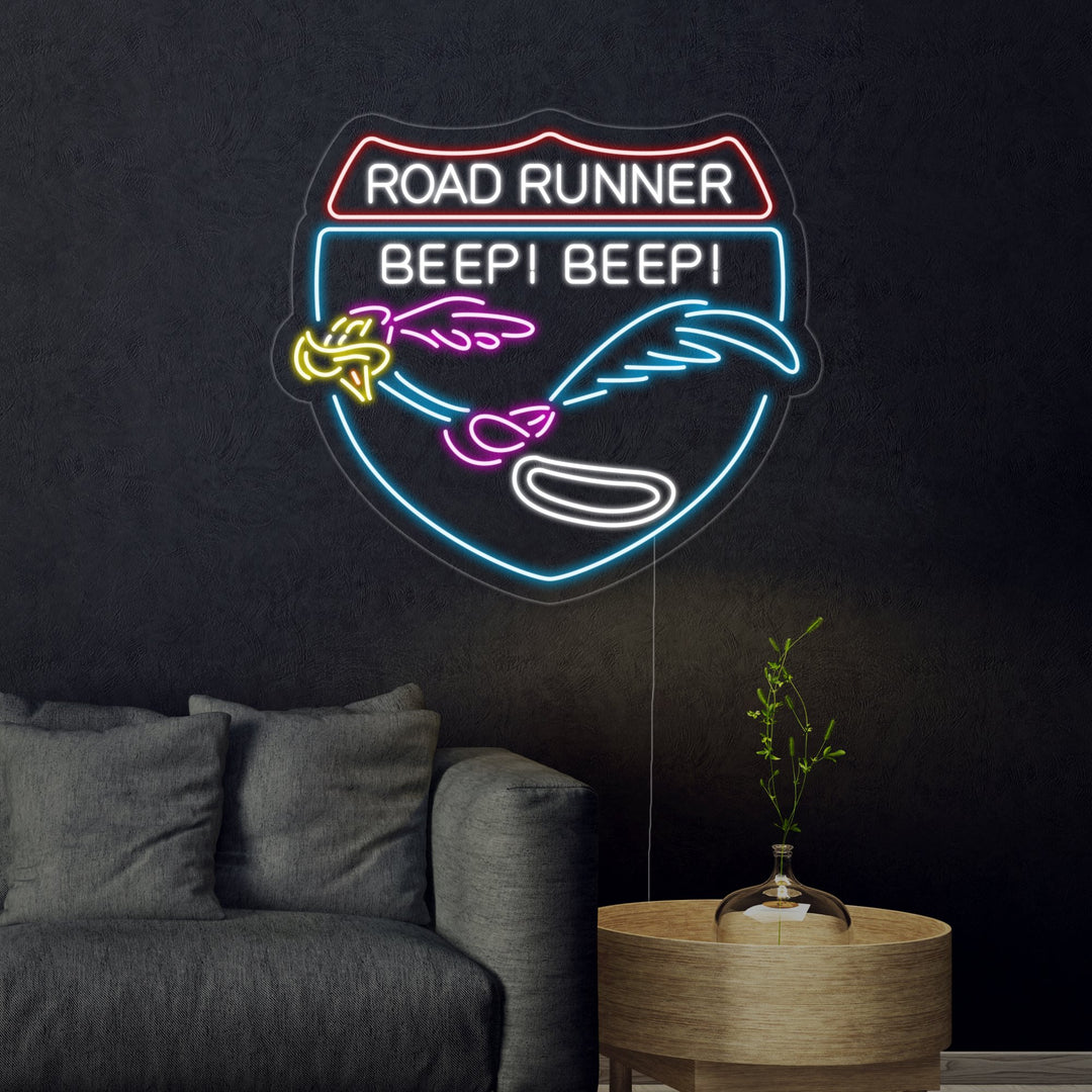 "Road Runner Beep Beep" Insegna al neon