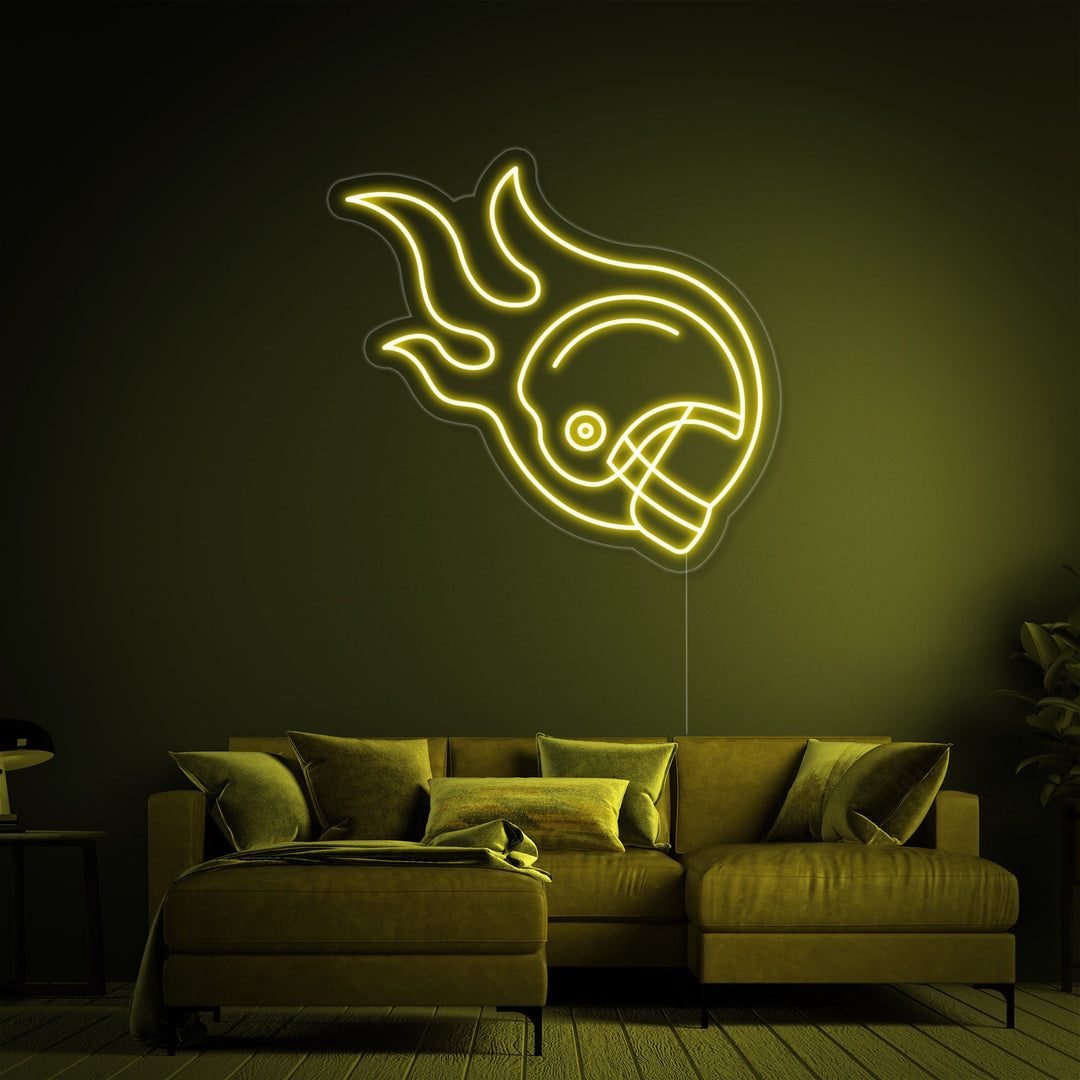 "Casco Da Rugby" Insegna al neon