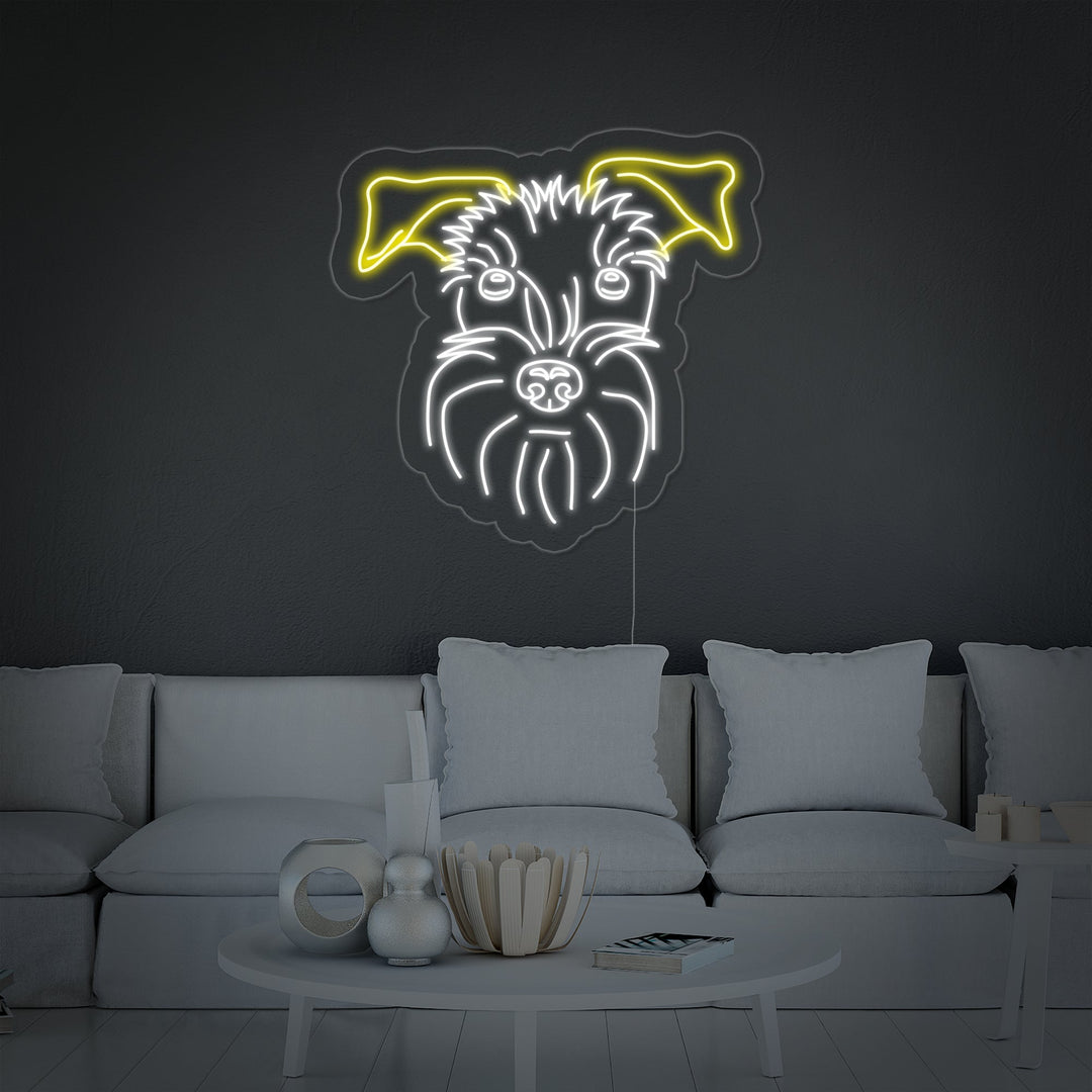 "Schnauzer, Cane" Insegna al neon