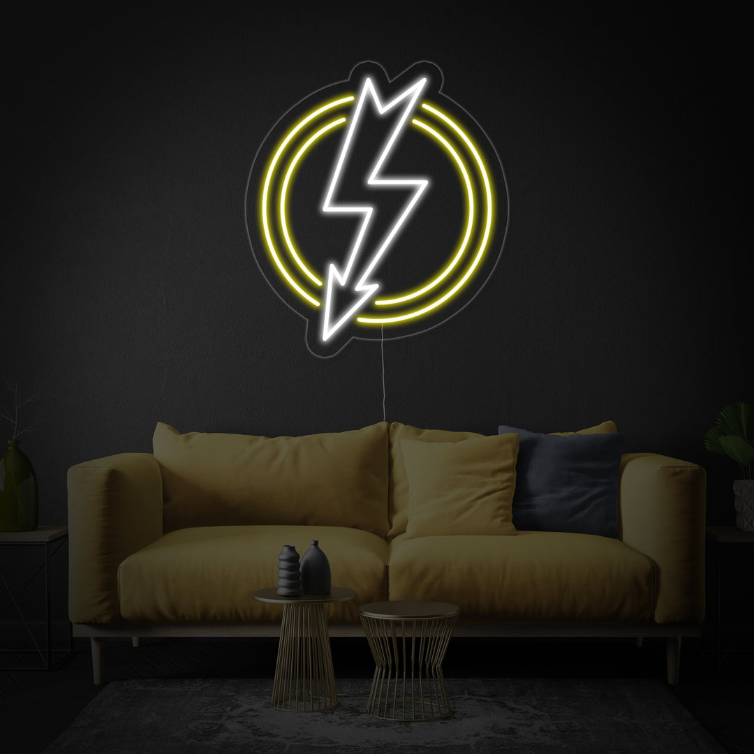 "Fulmine Splendente" Insegna al neon