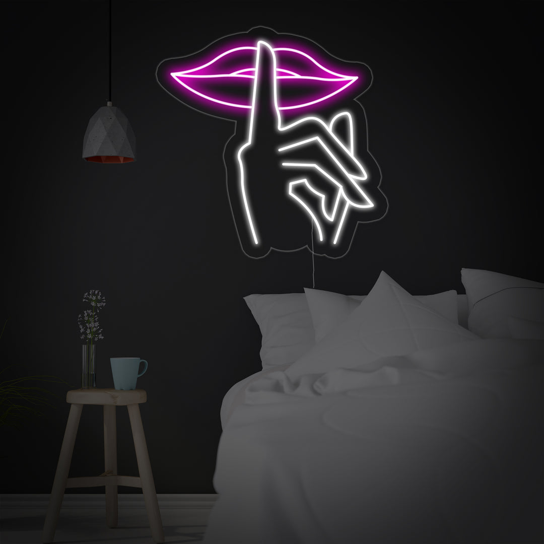 "Chiudere Le Labbra" Insegna al neon
