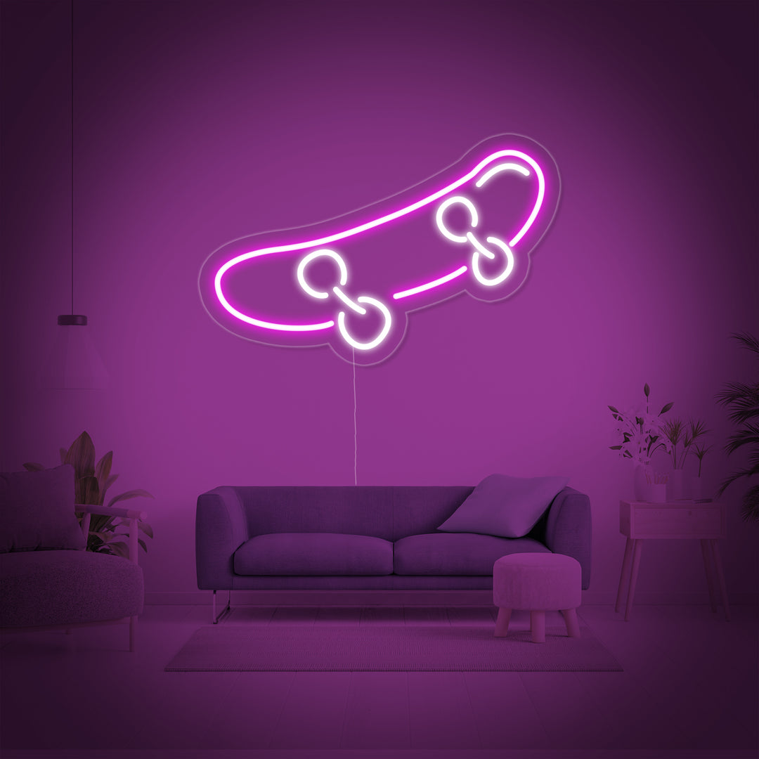 "Skateboard" Insegna al neon