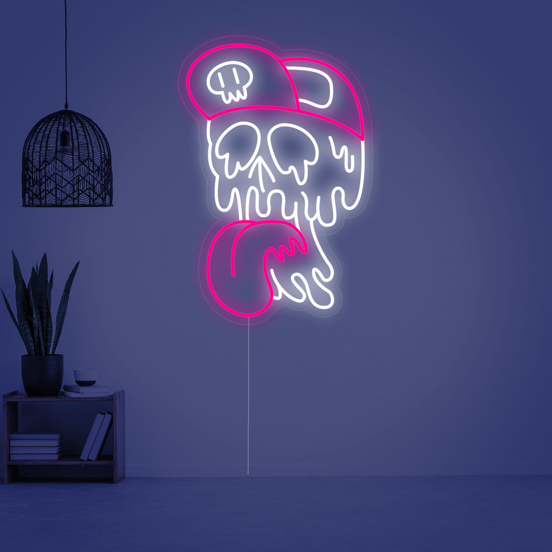 "Teschio Che Si Scioglie" Insegna al neon