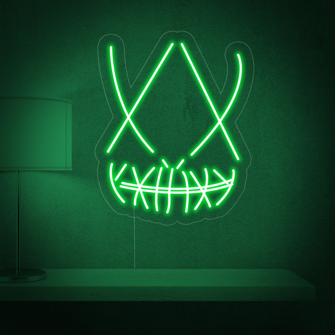 "Maschera A Teschio" Insegna al neon