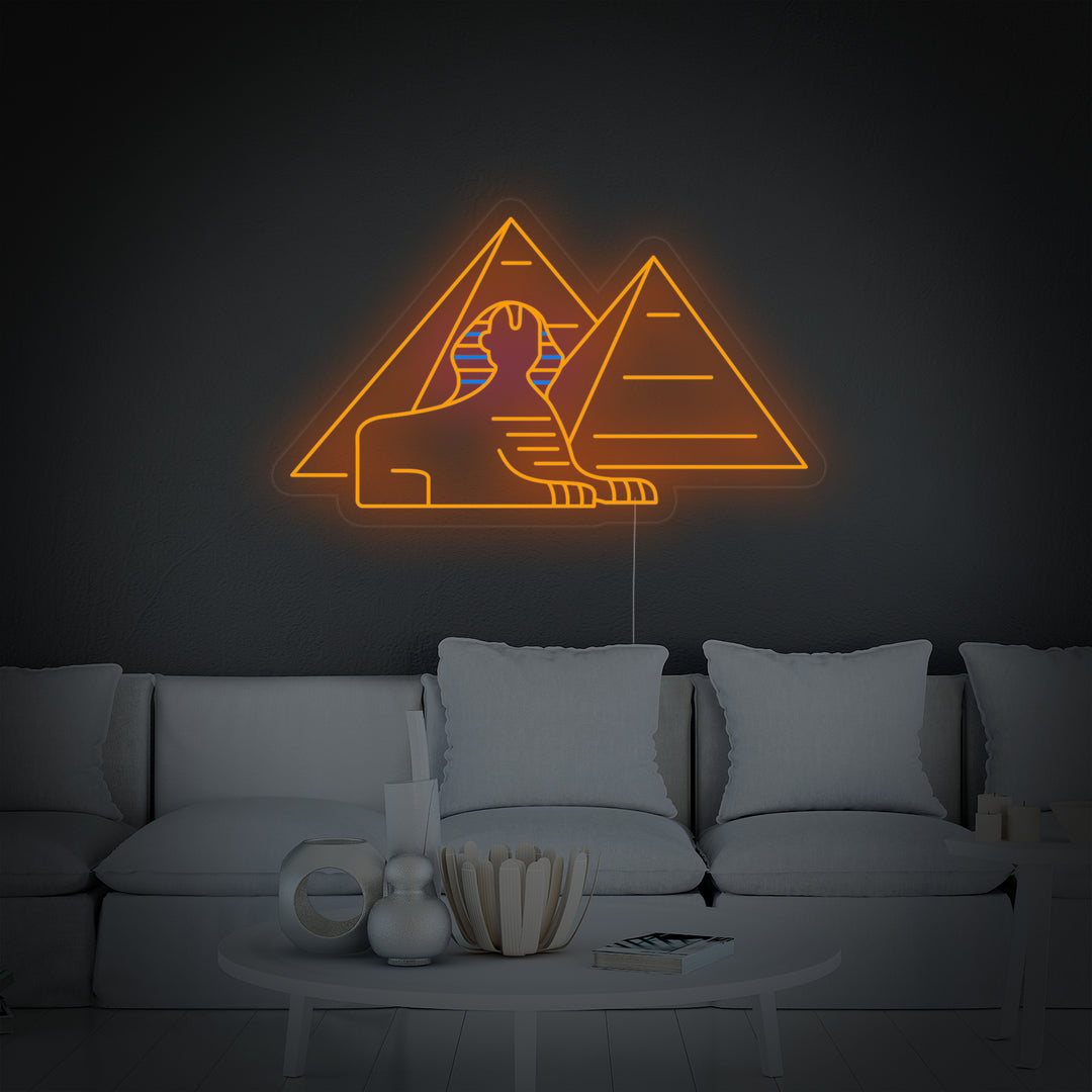 "Sfinge Piramidi Egiziane" Insegna al neon