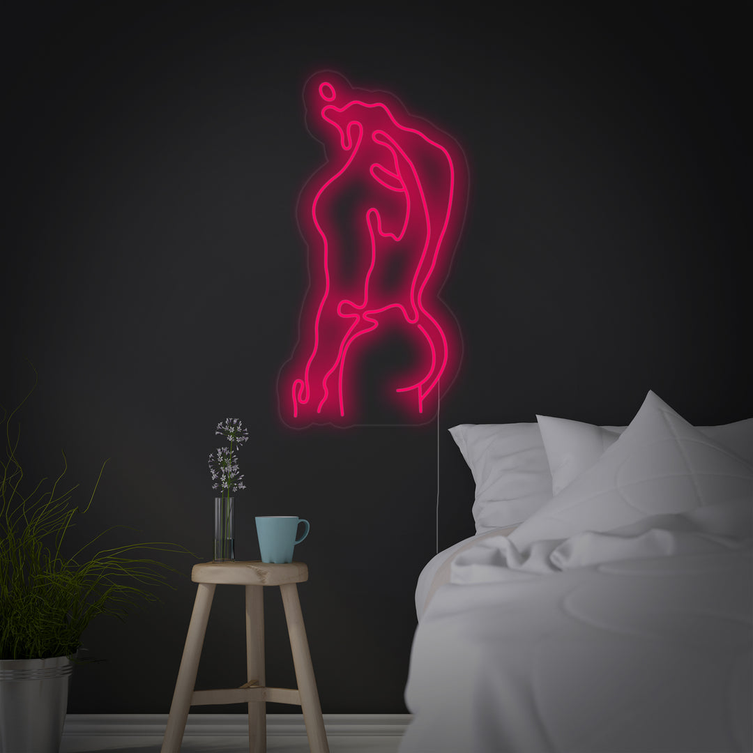 "Uomo Forte Corpo Umano Maschile" Insegna al neon