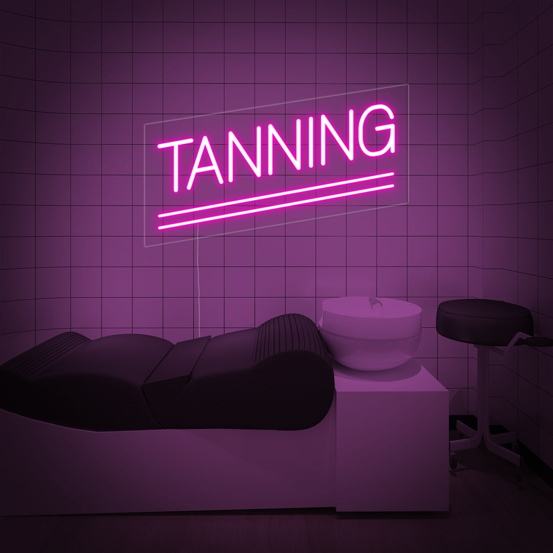 "Tanning" Insegna al neon