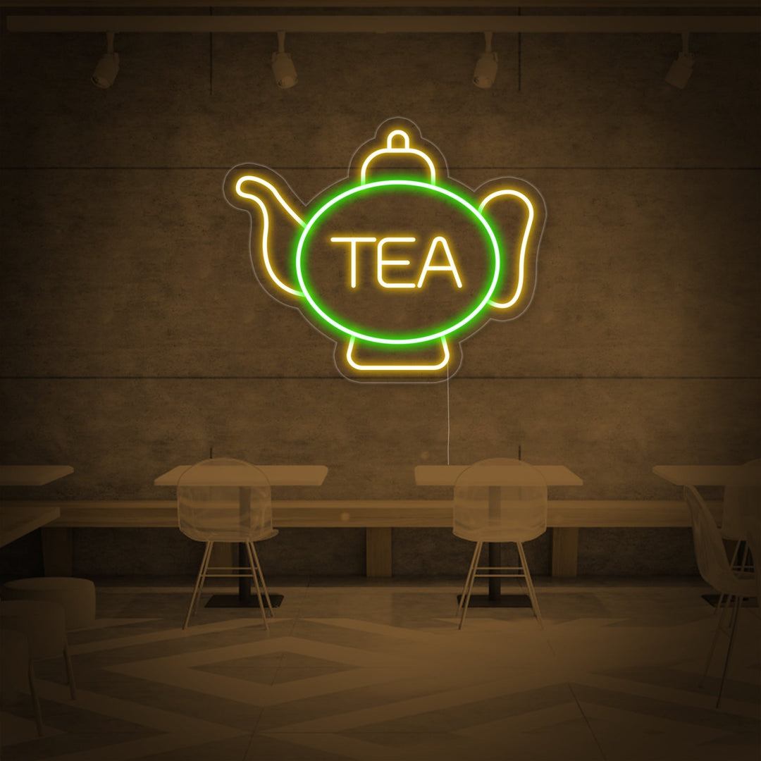 "Tea, Tazza da tè" Insegna al neon