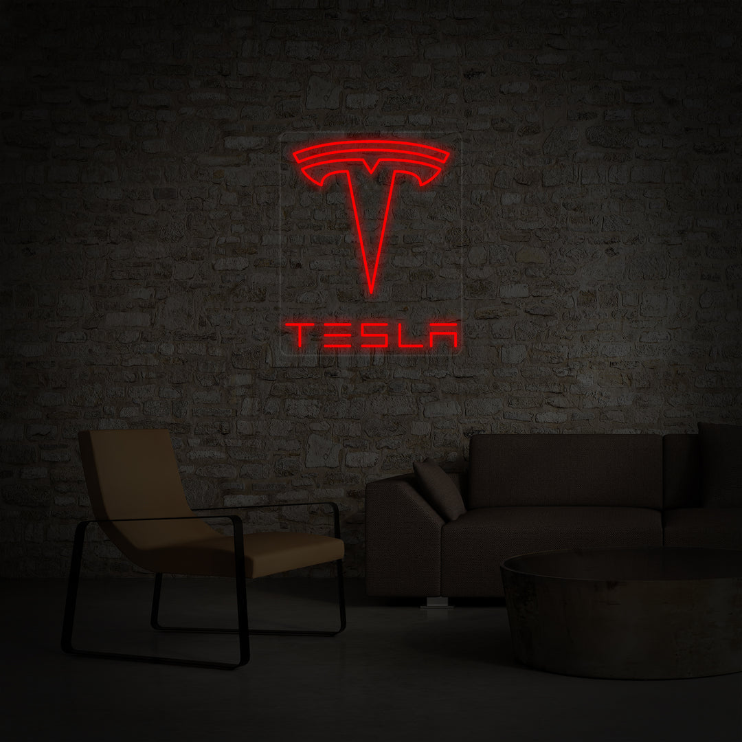 "Tesla E Auto" Insegna al neon