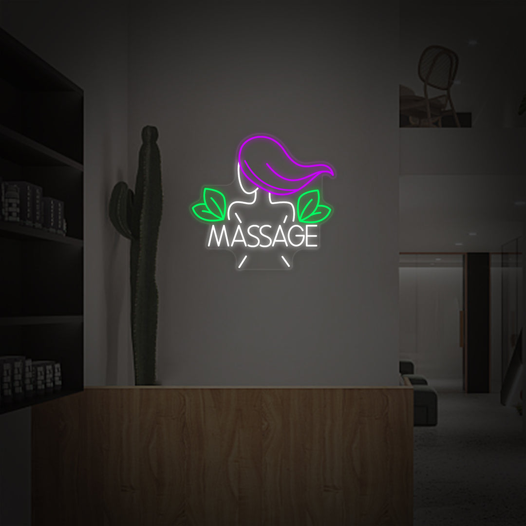 "Centro Di Bellezza Con Massaggio Tailandese" Insegna al neon