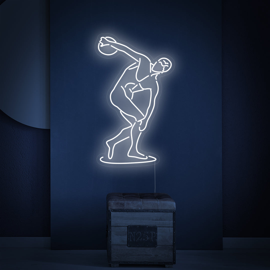 "Il Discobolo Di Mirone" Insegna al neon