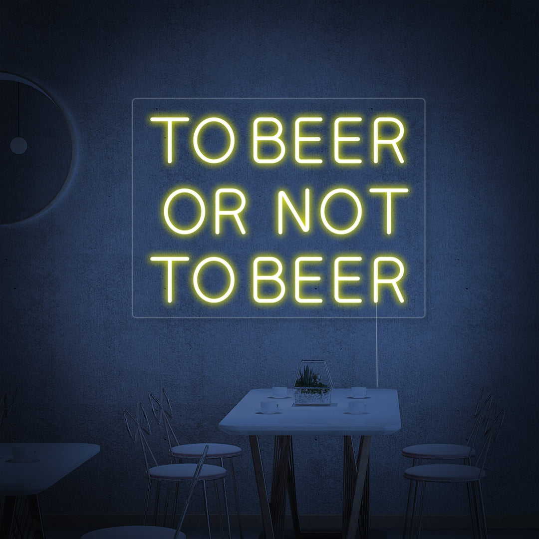 "Bar, To Beer Or Not To Beer" Insegna al neon