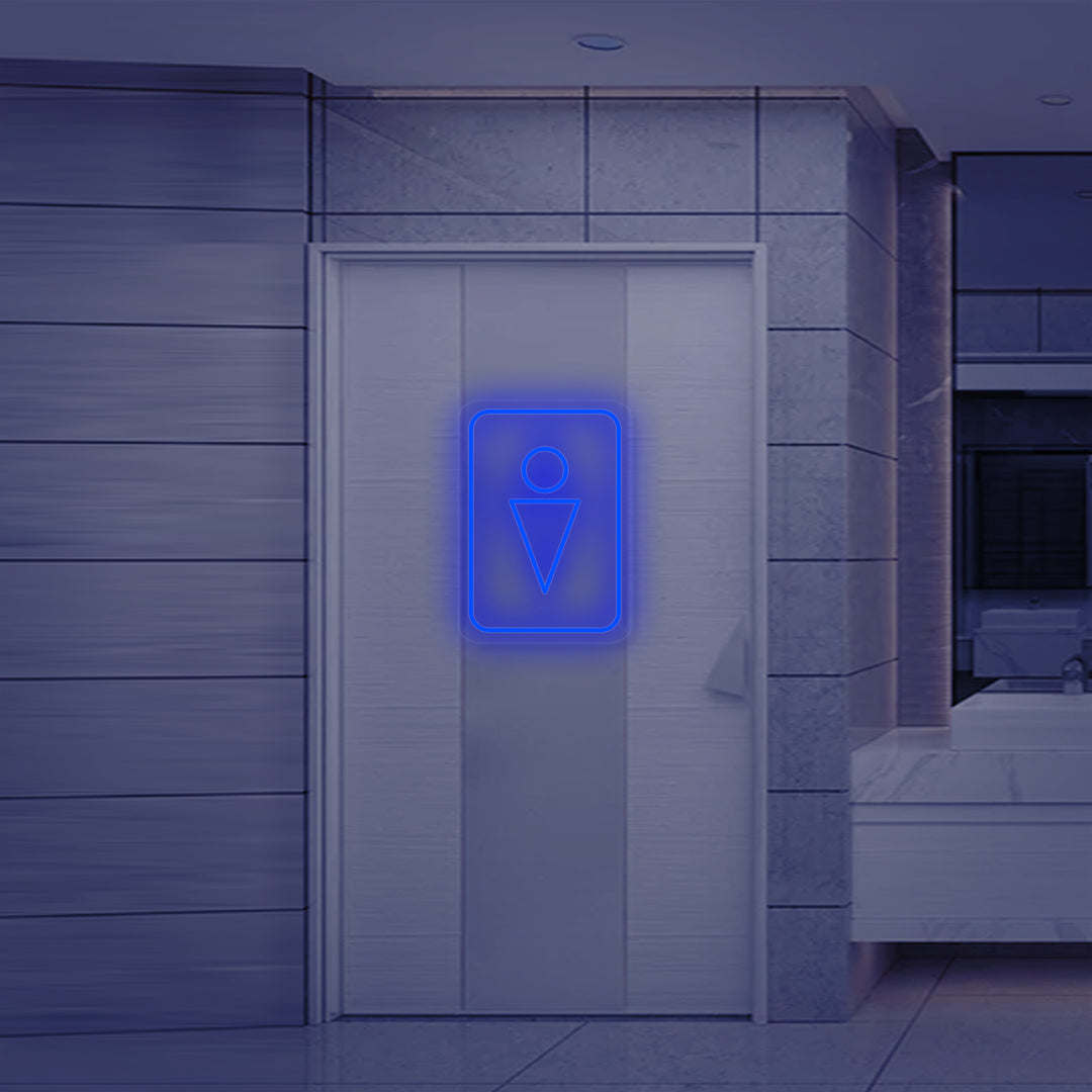 "Simbolo WC Uomo" Insegna al neon