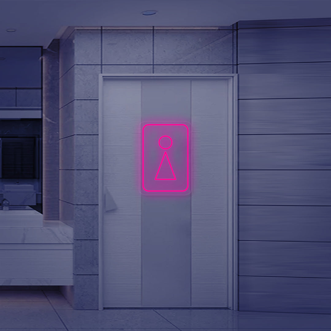 "WC Simbolo Donna" Insegna al neon