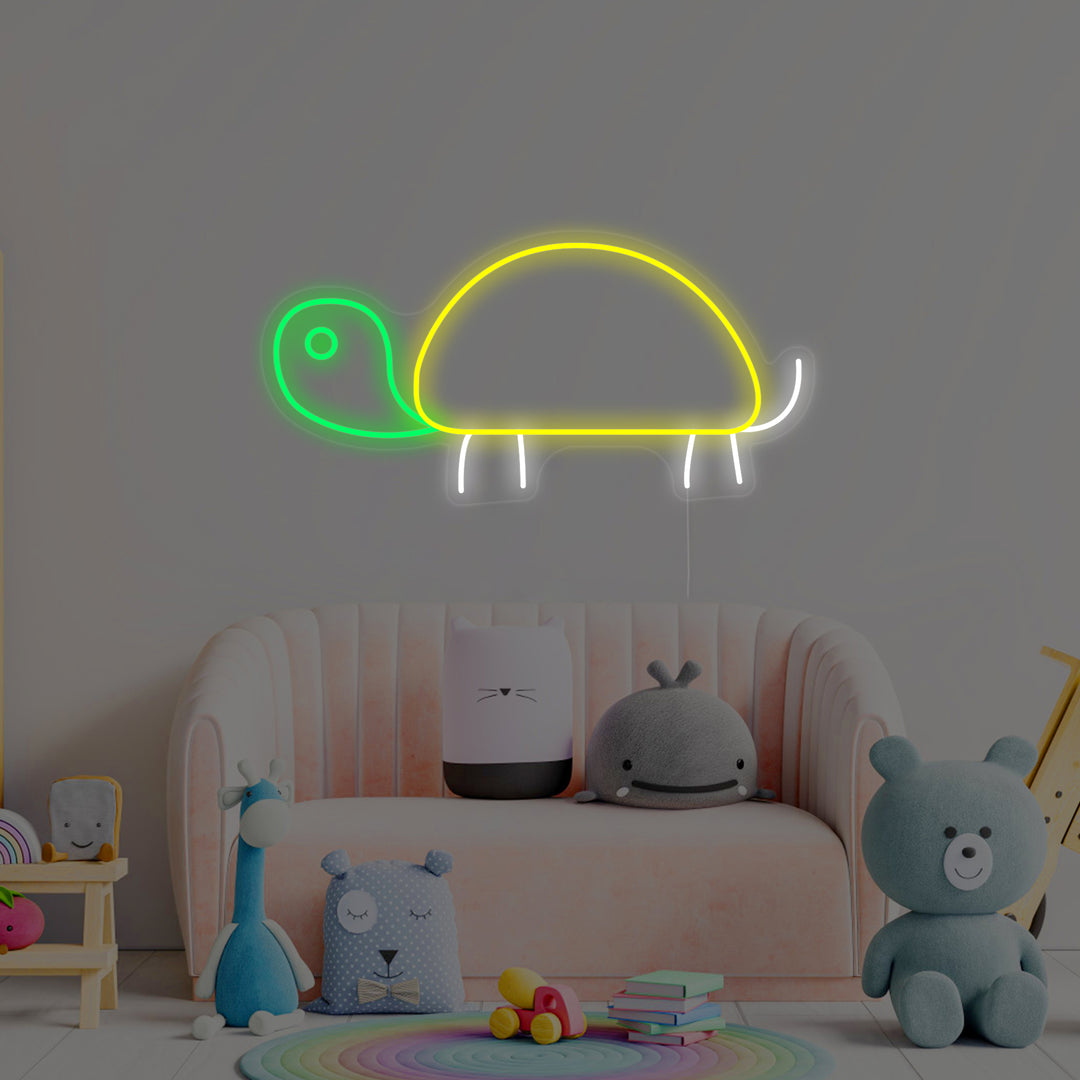 "Tartaruga, Decorazione Camera Dei Bambini" Insegna al neon
