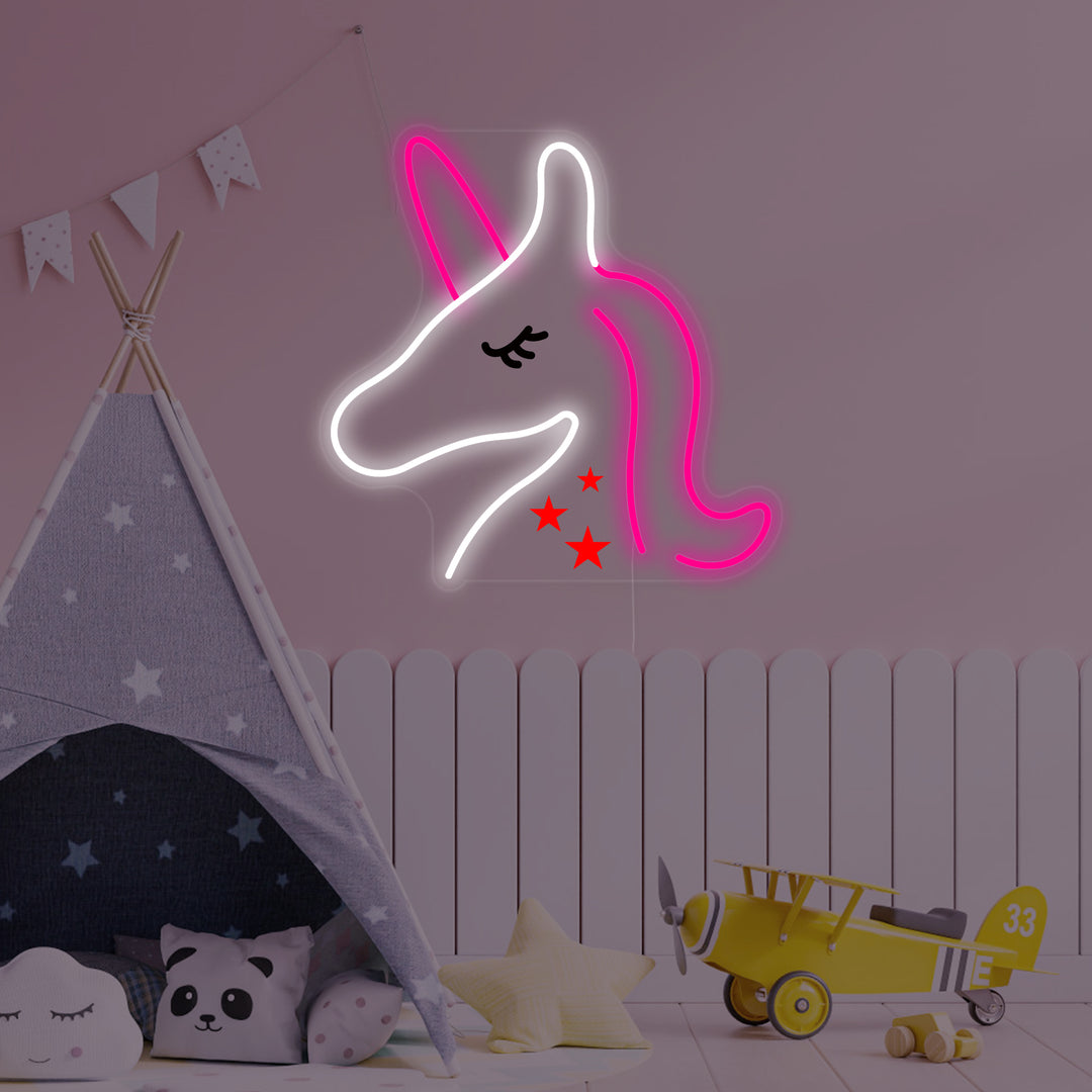 "Unicorno, Decorazione Camera Dei Bambini" Insegna al neon