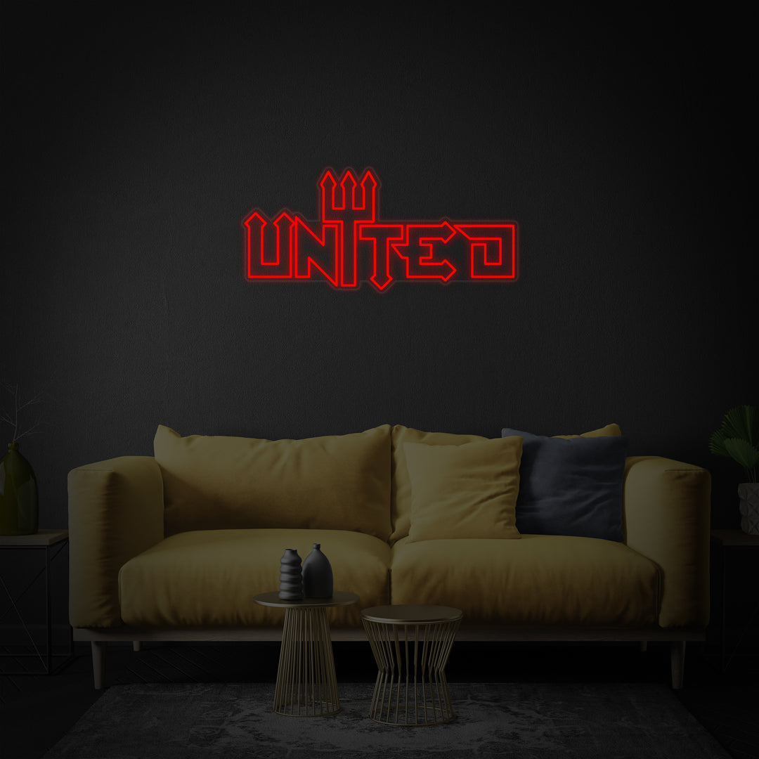 "United Squadra Di Calcio" Insegna al neon